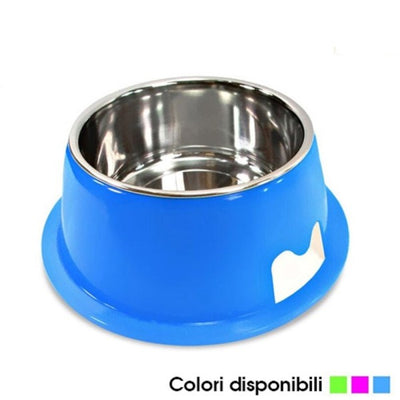 Ciotola Per Cani E Gatti In Metallo Componibile 19 X 8 Cm Vari Colori