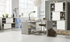 Scrivania angolare con cassettiera color cemento e bianco laccato da ufficio 150 cm Made in Italy Casa e cucina/Arredamento/Studio/Scrivanie e postazioni di lavoro/Scrivanie Decor Space - Altamura, Commerciovirtuoso.it