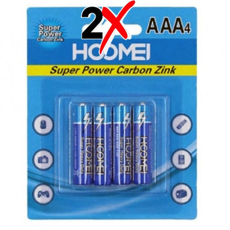 Confezione Da 8 Batterie Pile Ministilo Super Power Zinco Aaa Mini Stilo 1,5v