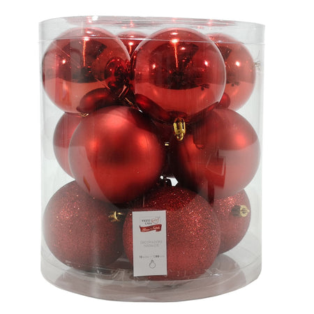 Palline in plastica "Mix Rosso" tinta unita per albero di Natale 12 sfere da ø 8 cm Casa e cucina/Decorazioni per interni/Addobbi e decorazioni per ricorrenze/Decorazioni natalizie/Addobbi e decorazioni/Palle e palline MagiediNatale.it - Altamura, Commerciovirtuoso.it