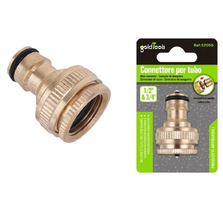 Xclou Raccordo Rapido Per Tubo Da Giardino 19 Mm (3/4 Pollici) - Adattatore In Plastica Verde