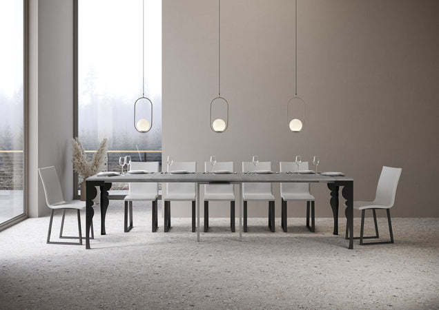 Tavolo consolle "Pisa" allungabile in legno per sala da pranzo Casa e cucina/Arredamento/Studio/Mobiletti e credenze/Credenze Decor Space - Altamura, Commerciovirtuoso.it
