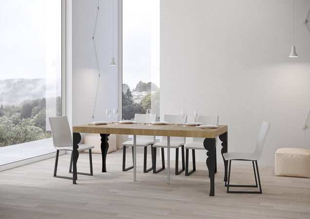 Tavolo consolle "Lecce" allungabile in legno per sala da pranzo Casa e cucina/Arredamento/Studio/Mobiletti e credenze/Credenze Decor Space - Altamura, Commerciovirtuoso.it