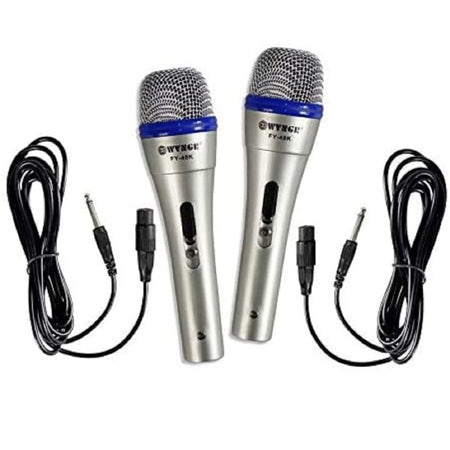 Coppia 2 Microfoni Dinamici Professionali Fy-48k Meeting Conferenze Karaoke Cw505