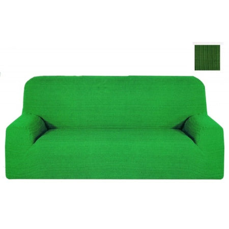 Copri Divano 2 Posti Verde Estendibile Da 110 A 150 Cm Tessuto Elasticizzato