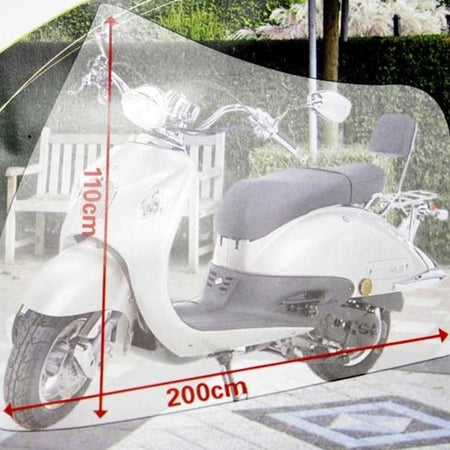 Coprimoto Copri Moto Scooter Bicicletta 110 X 200 Cm Bianco Peva Impermeabile