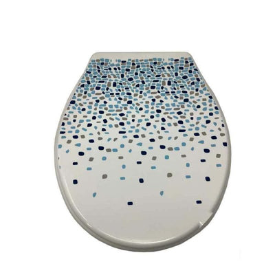 Copriwater In Plastica Resistente Tavoletta Wc 44x36.5 Cm Fantasia Mosaico