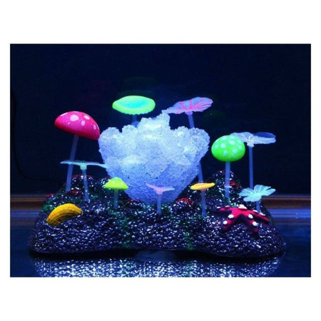 Corallo Fluorescente Erba Stella Funghi Ornamento Per Acquario Decorazioni