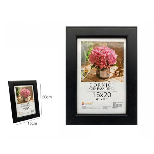 Cornice Portafoto Porta Foto Fotografia 15 X 20 Cm 6x8 Colore Nera 68651