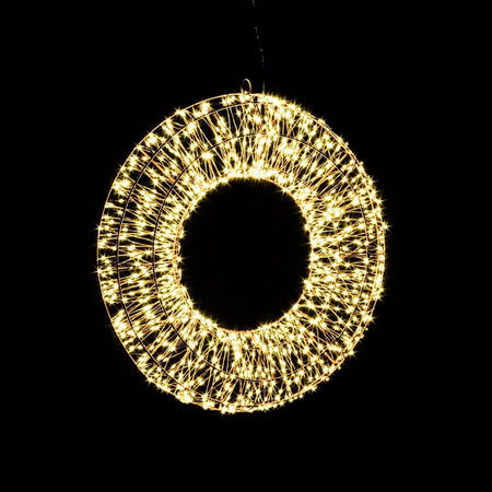 Corona di metallo "Classic" Luminosa a led con nanoled per  Interno con filo di Rame Casa e cucina/Decorazioni per interni/Addobbi e decorazioni per ricorrenze/Decorazioni natalizie/Luci natalizie/Catene luminose per esterni MagiediNatale.it - Altamura, Commerciovirtuoso.it