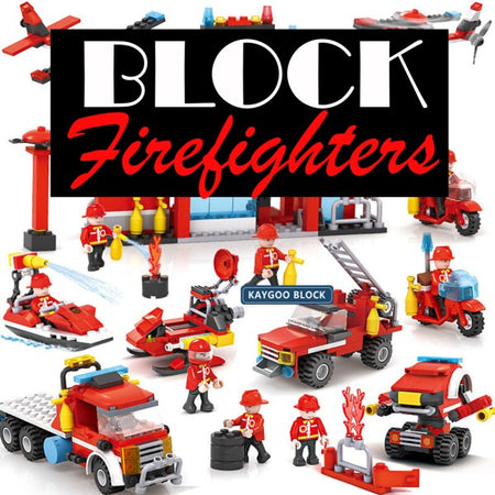 Costruzioni Per Bambini Blocks Firefighters Pompieri Diy 8 Set Assortiti