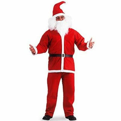 Costume Babbo Natale Adulti Abito Completo Natalizio Giacca Pantalone Cappello