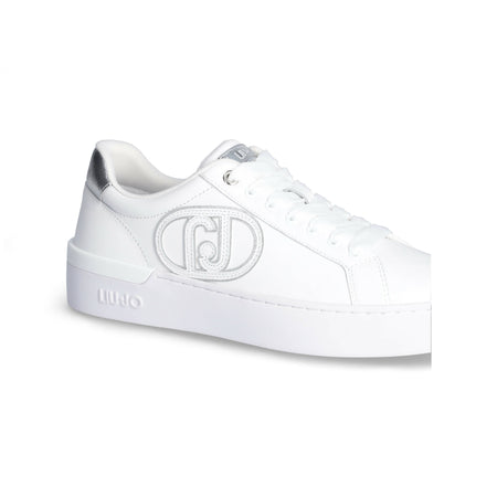 Liujo donna sneakers in pelle con maxi logo BA4041PX02601111 Bianco