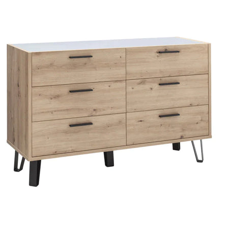 Cassettiera multiuso "Vitruvia" con 6 cassetti rovere e nero h 87 cm Casa e cucina/Organizzazione interni/Porta oggetti cassetti e scaffali/Cassettiere Decor Space - Altamura, Commerciovirtuoso.it