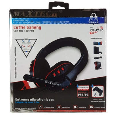 Cuffie Da Gioco Gaming Headset Con Microfono Compatibile Per Ps4/pc Maxtech Cu-ps03