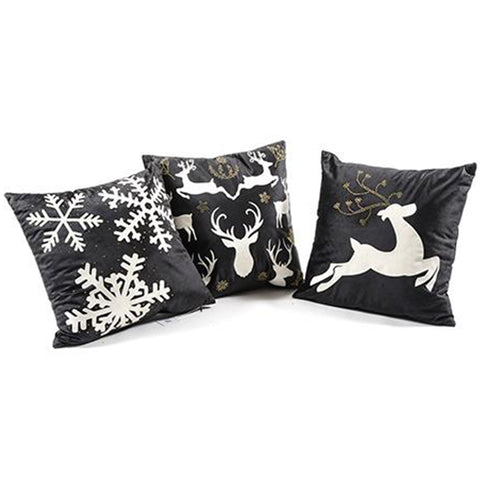 Cuscino Christmas in Black decorazione natalizia per sedie e poltrone 45 x 45 cm Casa e cucina/Tessili per la casa/Biancheria da letto/Coperte e trapunte/Coperte MagiediNatale.it - Altamura, Commerciovirtuoso.it