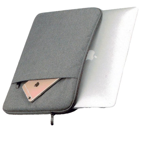 Custodia A Tasca Per Pc Computer Portatile 15" Notebook Con Zip Porta Accessori