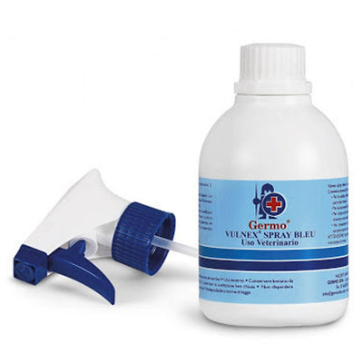 Vulnex Spray Blu Disinfettante Veterinario GERMO Marcatore Veterinario per disinfettare senza dolore 250ml Disinfettante veterinario Salute e Prevenzione - Barletta, Commerciovirtuoso.it