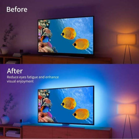 Trade Shop - Strip Led Luce Fredda Striscia 90 Cm Usb Per Retroilluminazione  Televisore Tv