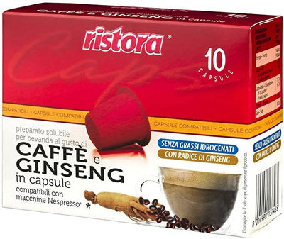 Ristora - 60 Capsule Caffè Ginseng Compatibili Nespresso, Blister 6x10 Pz. Cad. Caffè Ginseng compatibili Nespresso Non solo alimenti - Albano Laziale, Commerciovirtuoso.it