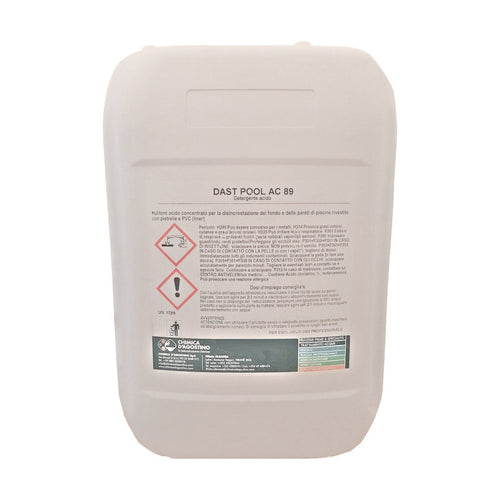 Acido concentrato disincrostante professionale Dast pool AC 89 per piscine fuori terra Giardino e giardinaggio/Piscine vasche idromassaggio e accessori/Prodotti chimici e tester Ph/Smacchiatori La Zappa - Altamura, Commerciovirtuoso.it