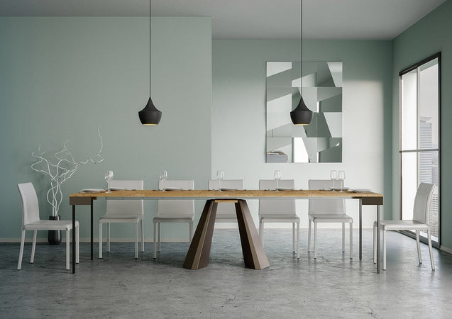 Tavolo consolle "Bergamo" allungabile in legno per sala da pranzo Casa e cucina/Arredamento/Studio/Mobiletti e credenze/Credenze Decor Space - Altamura, Commerciovirtuoso.it