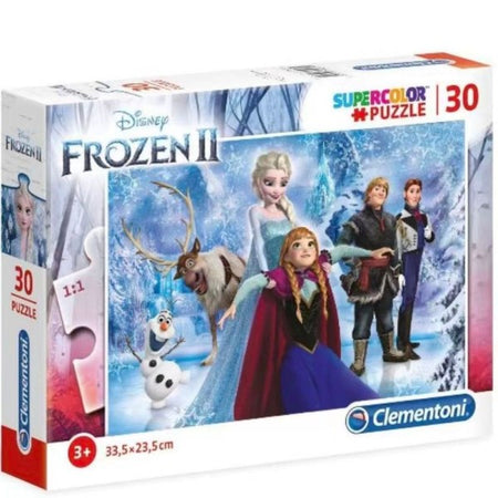 Disney Supercolor Puzzle Frozen La Regina Di Ghiaccio Elsa Olaf Anna 24 Pezzi