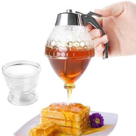 Dispenser Miele In Plastica Forma Di Vaso Con Basamento Accessori Cucina Tx-9536