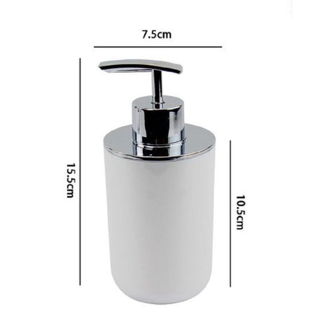 Dispenser Porta Sapone Liquido Bianco Silver Per Ricambio Accessori Bagno 69461