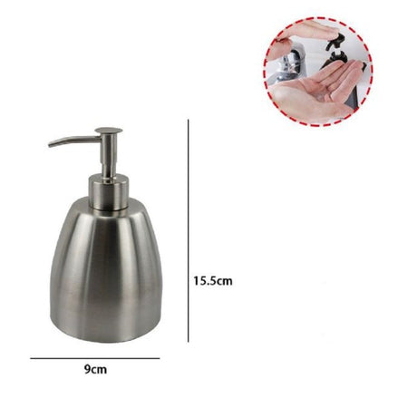 Dispenser Porta Sapone Liquido Portasapone In Metallo Satinato Elegante 69457