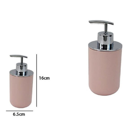 Dispenser Porta Sapone Liquido Rosa Silver Per Ricambio Accessori Bagno 79868