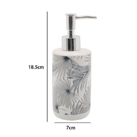 Dispenser Portasapone Liquido Stampa Tropicale Per Arredo Accessorio Bagno 87063