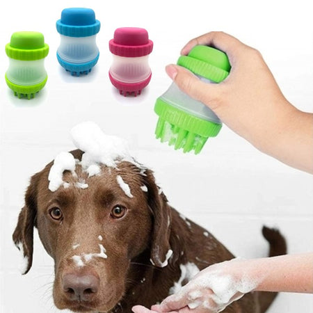 Dispenser Shampoo Cani Spazzola Massaggianate Per Animali Domestici In Silicone