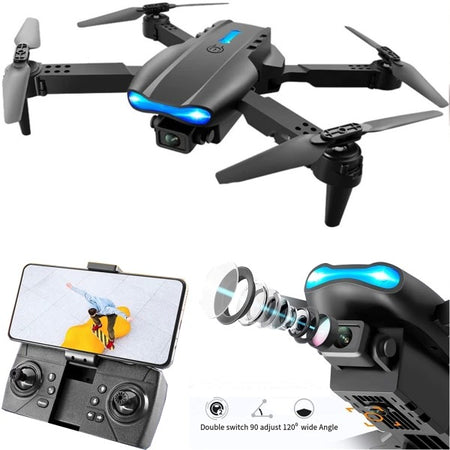Drone Pieghevole Con Fotocamera 1080p Telecomando Smartphone Wifi 2.4ghz Q-fa98