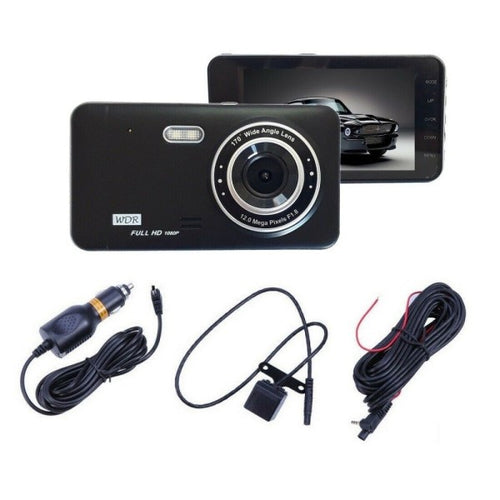 Dvr Telecamera Videoregistratore Per Auto 2 Telecamere Hd Display 4 Gt19