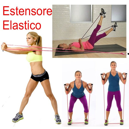 Estensore Elastico Allenamento Yoga Bodytrainer Fitness Resistance Trainer