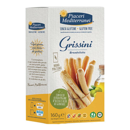 Eurospital Spa Piaceri Medit Grissini 160G Alimentari e cura della casa/Pasticceria e prodotti da forno/Grissini taralli e fette biscottate FarmaFabs - Ercolano, Commerciovirtuoso.it
