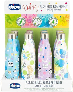 Chicco Borraccia Caldo Freddo Acciaio Inox 500ml Bottiglia Termica Colorata  Riutilizzabile Per Bambini 