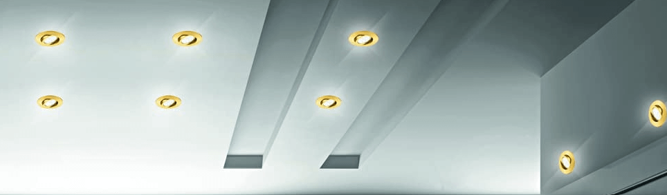Faretto Led a Incasso per Interni Orientabile Faretto Oro Incasso Struttura  in Policarbonato LED Integrato 