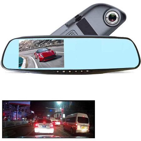 Fotocamera Per Auto Specchio Touch Full Hd 5" Guida Con Doppio Obiettivo Qy-4500
