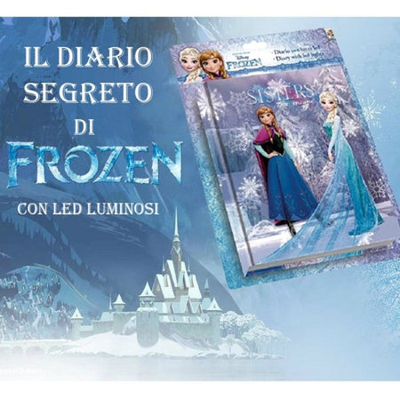 Frozen Diario Segreto Anna E Elsa Magico Con Led Per Scuola Bambini Hobby