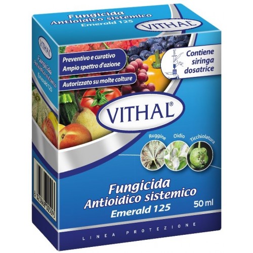 Fungicida sistemico antioidico Vithal Emerald 50 Ml per la difesa della vite ed ortaggi Giardino e giardinaggio/Giardinaggio/Prodotti fitosanitari e pesticidi/Fungicidi La Zappa - Altamura, Commerciovirtuoso.it