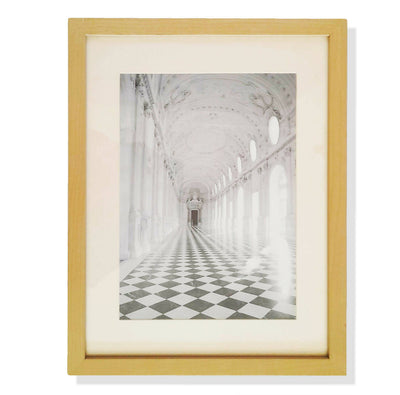 Quadro Con Foto Artistica In Bianco E Nero, Soggetto Architettonico, Con Cornice E Passepartout