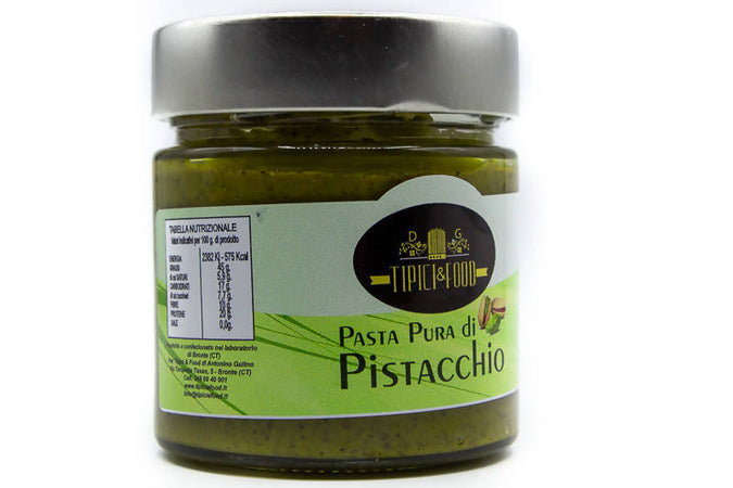 Pasta pura di pistacchio 100% pistacchio di Sicilia Crema di pistacchi naturale vasetto 200g pasta pura di pistacchio Tipici & Food - Bronte, Commerciovirtuoso.it