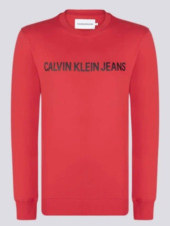CALVIN KLEIN JEANS Felpa Uomo Slim Fit 100% Cotone Maxi Logo Moda/Uomo/Abbigliamento/Felpe/Felpe senza cappuccio Euforia - Bronte, Commerciovirtuoso.it