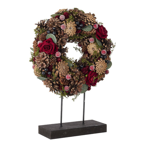 Ghirlanda tonda Mary in polistirolo con piedistallo h40 cm decorazione natalizia Casa e cucina/Decorazioni per interni/Addobbi e decorazioni per ricorrenze/Decorazioni natalizie/Orpelli e festoni MagiediNatale.it - Altamura, Commerciovirtuoso.it