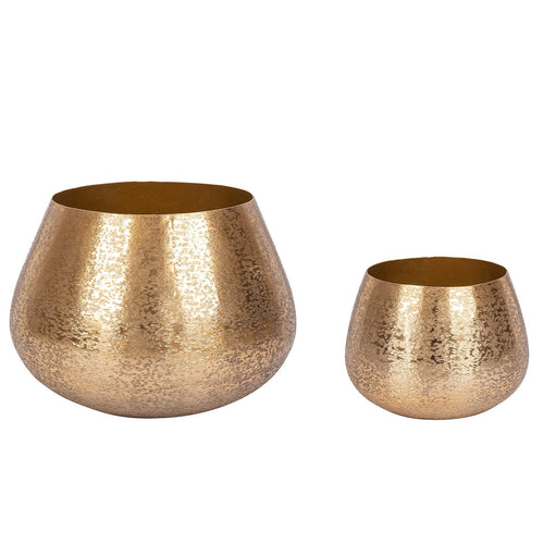 Portavaso decorativo Varanasi natalizio in alluminio color Oro Set 2 Casa e cucina/Decorazioni per interni/Addobbi e decorazioni per ricorrenze/Decorazioni natalizie/Ghirlande e corone MagiediNatale.it - Altamura, Commerciovirtuoso.it