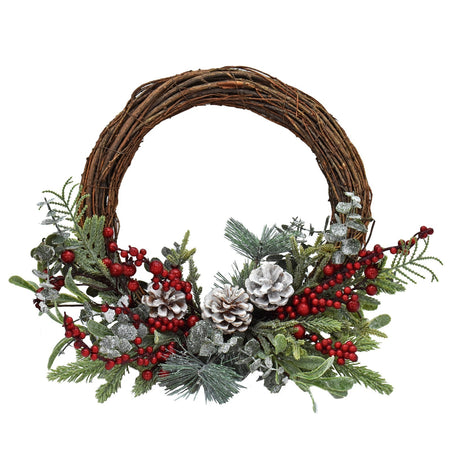 Ghirlanda a metà tonda natalizia "Deluxe" color Verde Abete dietro porta da 51 cm Casa e cucina/Decorazioni per interni/Addobbi e decorazioni per ricorrenze/Decorazioni natalizie/Orpelli e festoni MagiediNatale.it - Altamura, Commerciovirtuoso.it