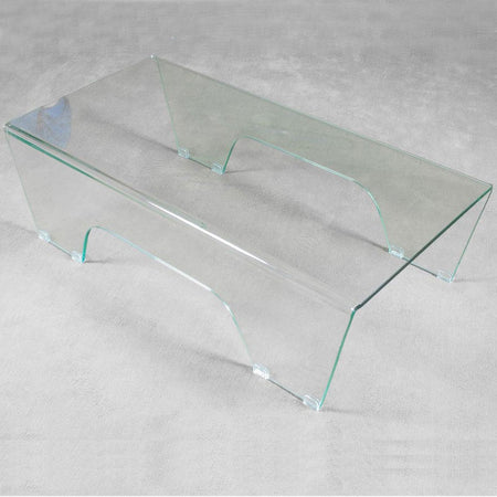 Tavolino fisso, in vetro trasparente, per arredamento interni 120 cm Casa e cucina/Arredamento/Studio/Mobiletti e credenze/Credenze Decor Space - Altamura, Commerciovirtuoso.it
