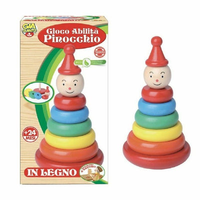 Gioco Abilit? Pinocchio In Legno Giocattolo Gioco Incastro Piramide Per Bambini